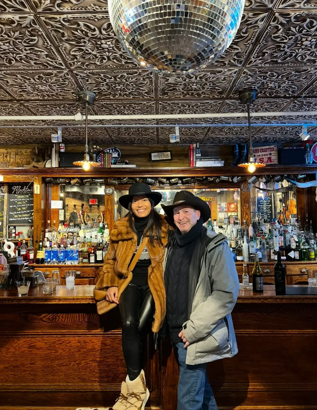 At a bar with friends