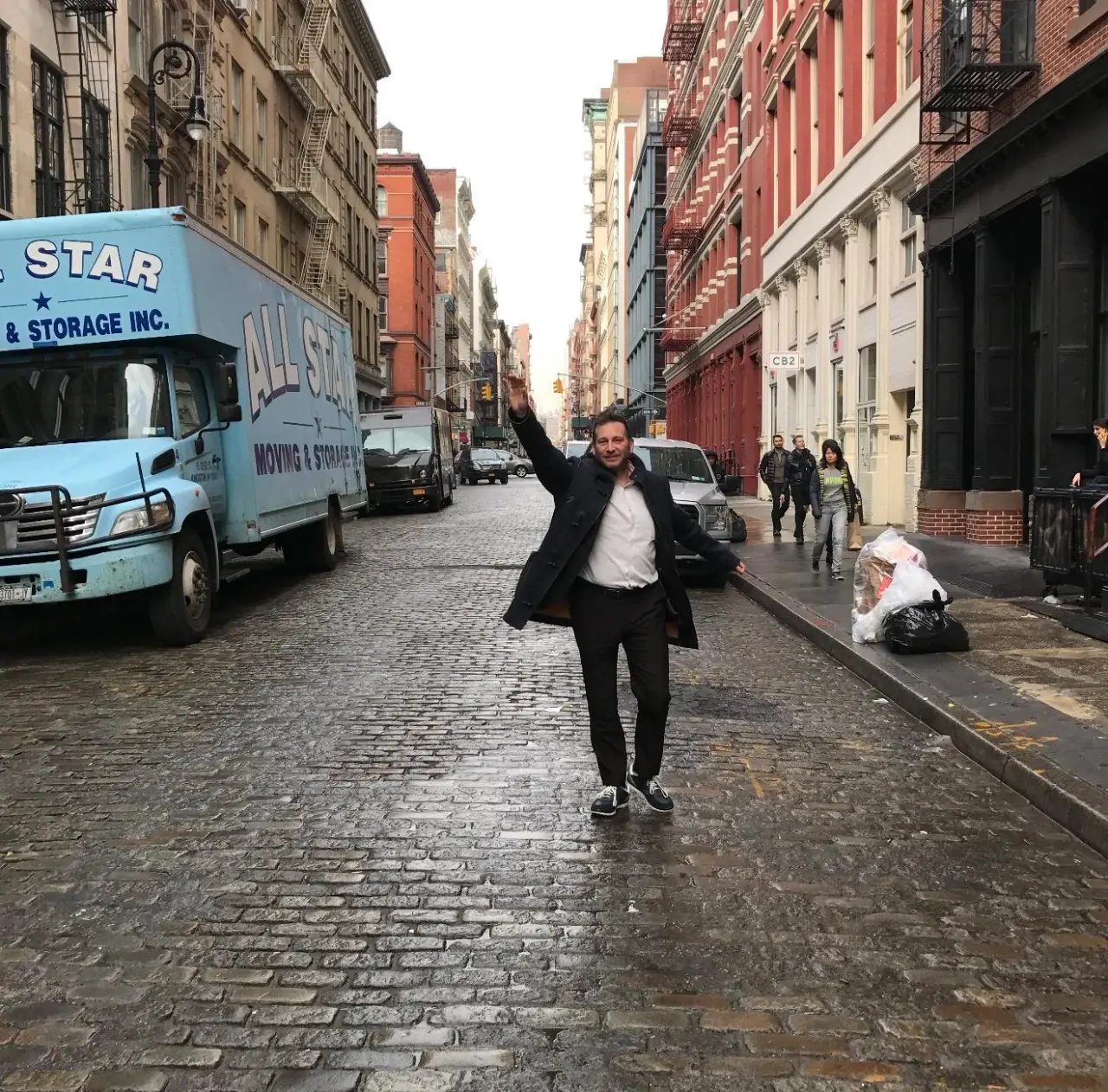 On the cobblestones in Tribeca