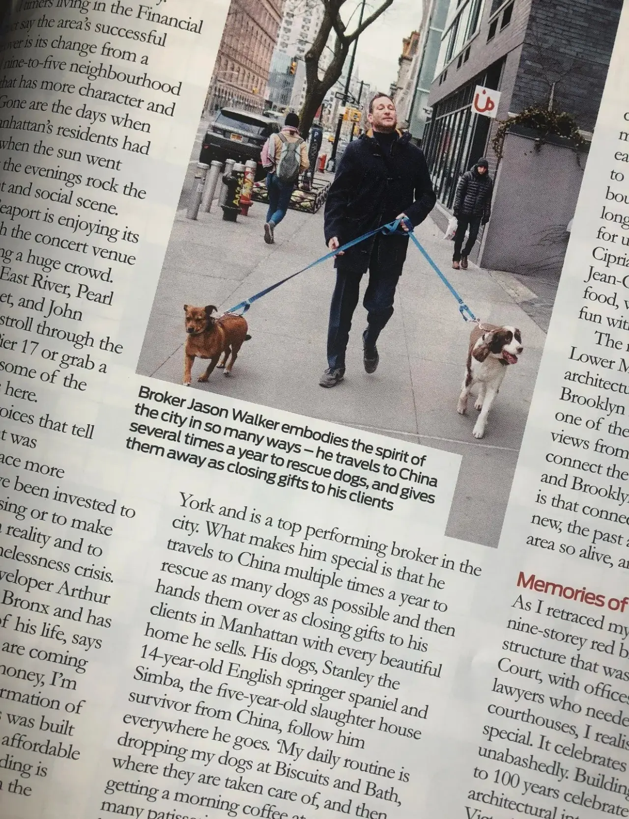 A magazine feature on his rescue work