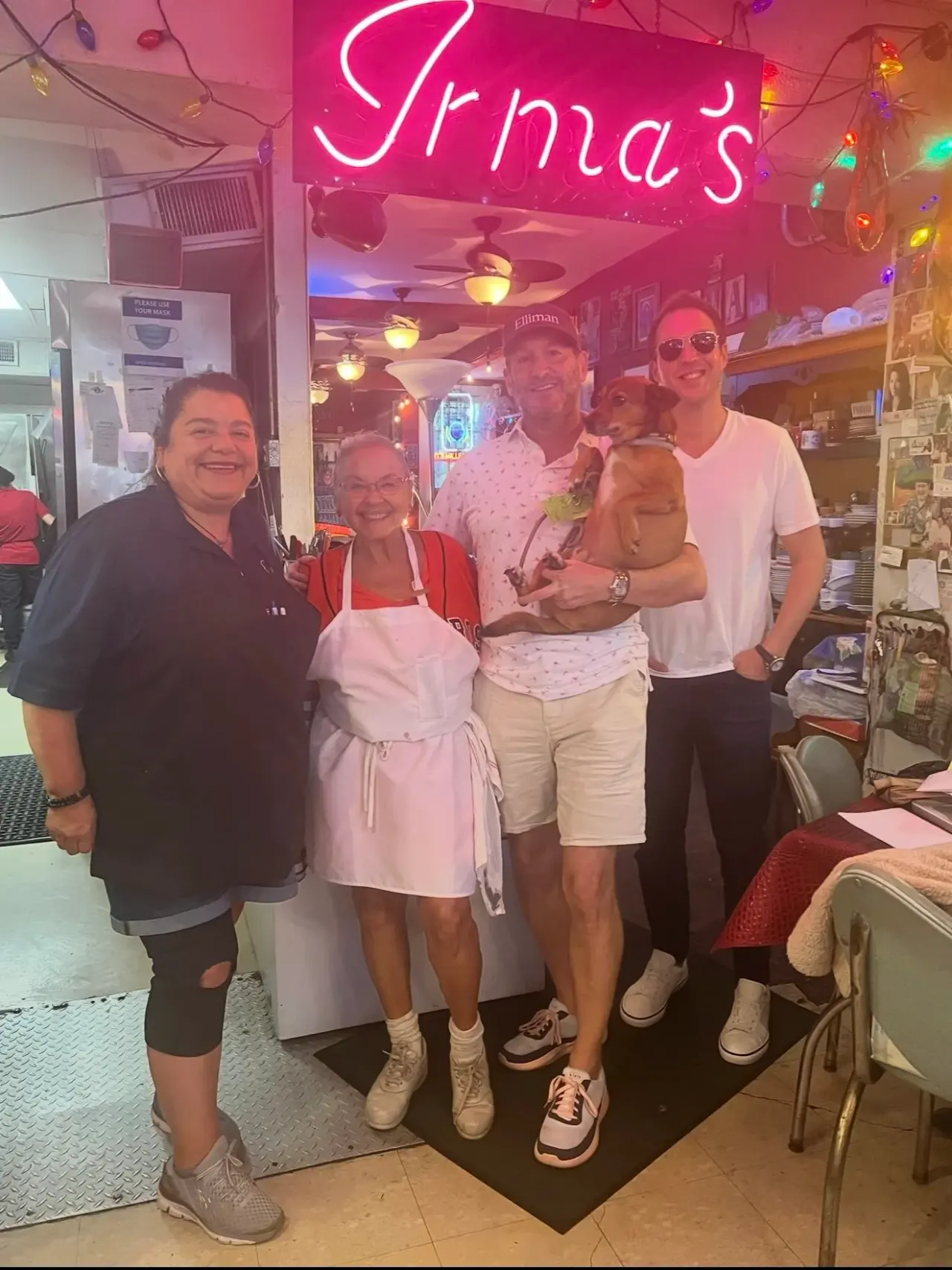 In a restaurant kitchen with the chefs