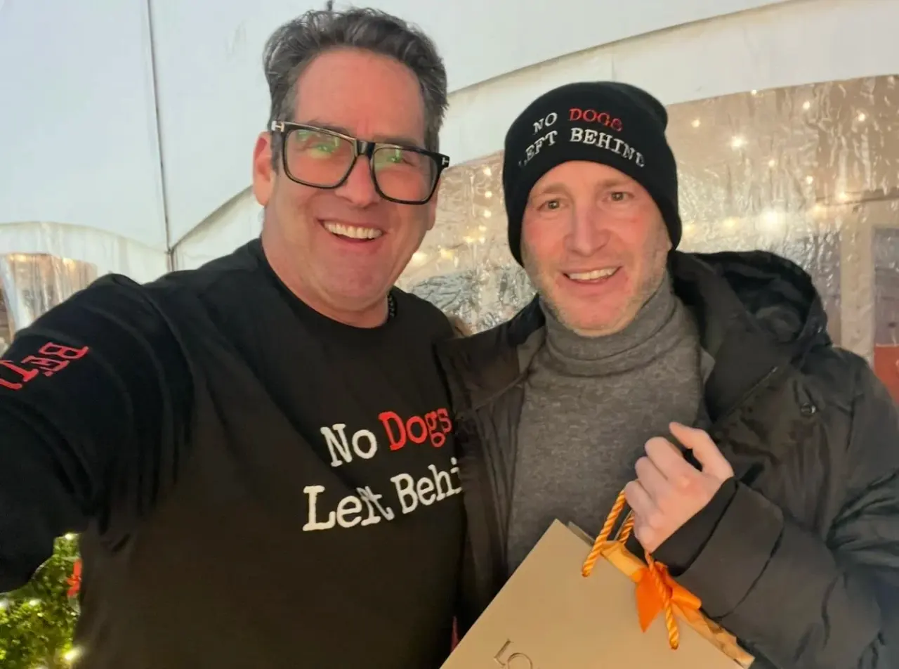 With a No Dogs Left Behind volunteer