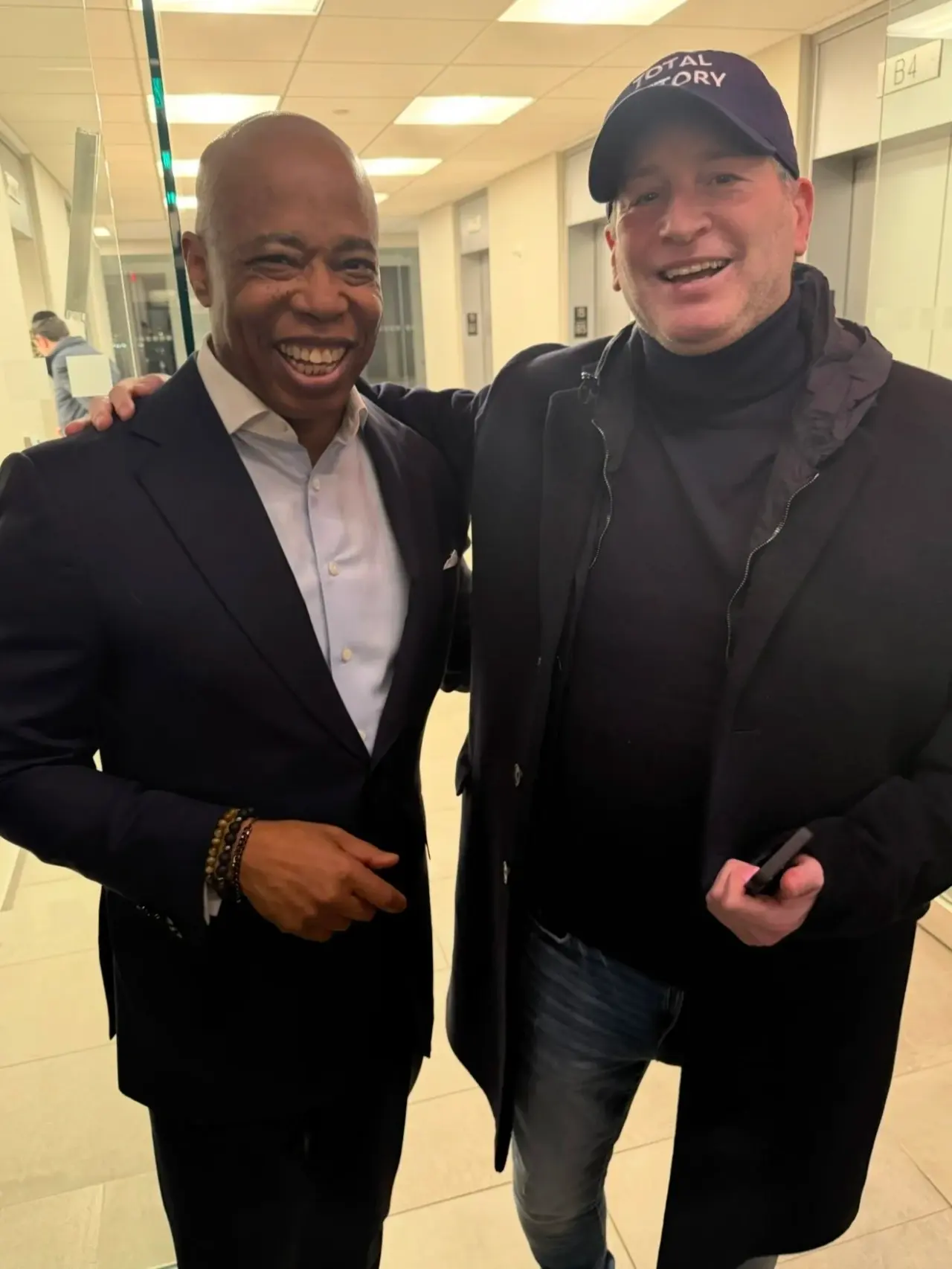 With a friend at an event