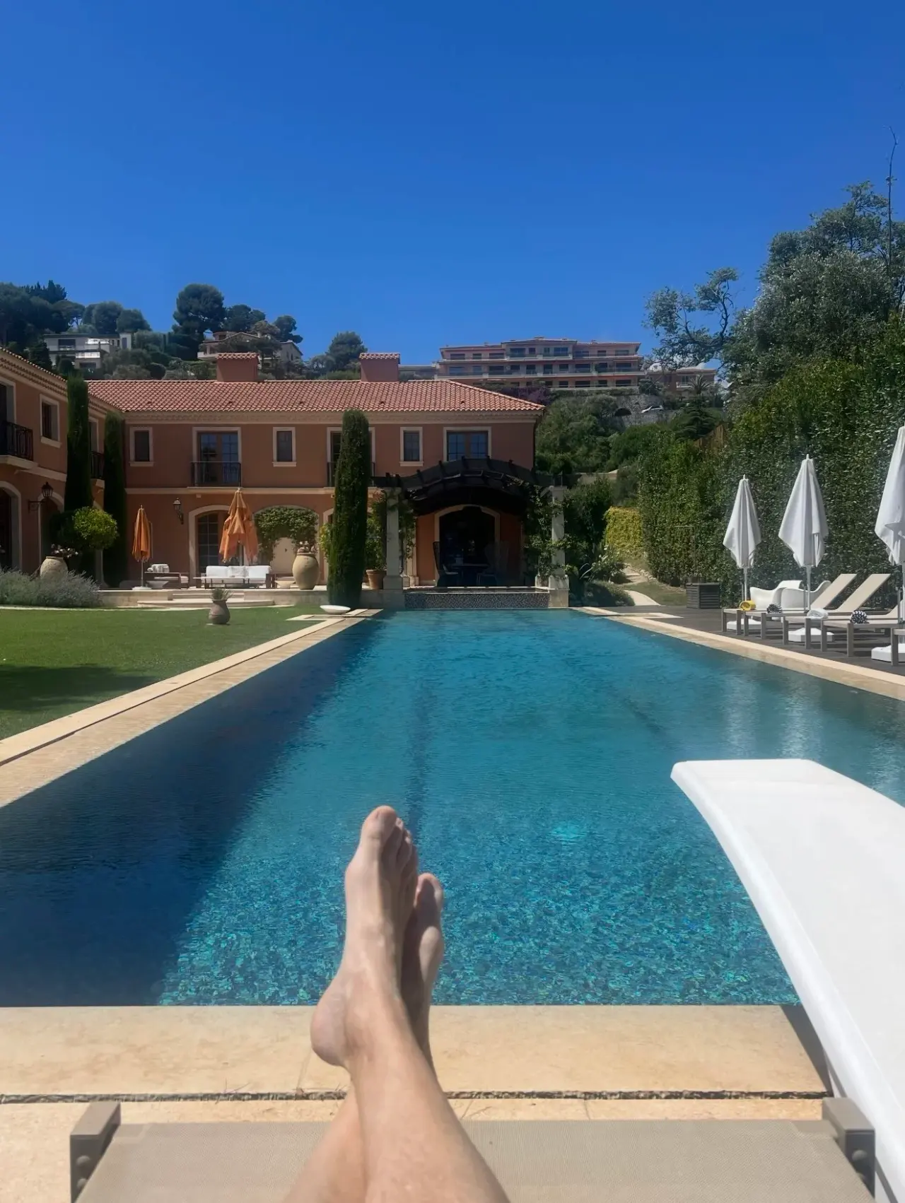 A villa pool, abroad