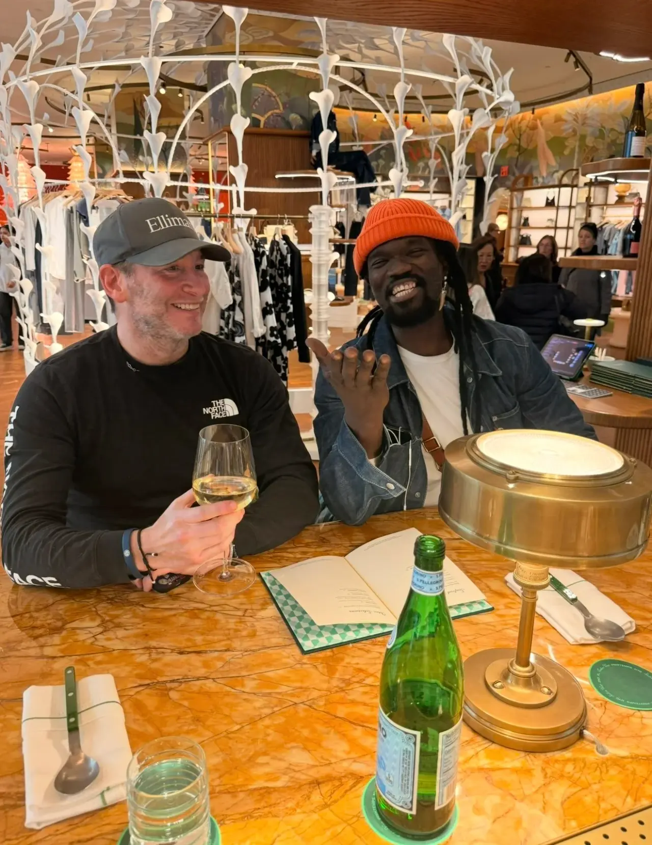 A glass of wine with a friend